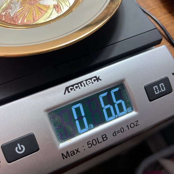 Chokin Collection Jesus Sacred Heart Gold-Rimmed Decorative Plate - Picture 6 of 7